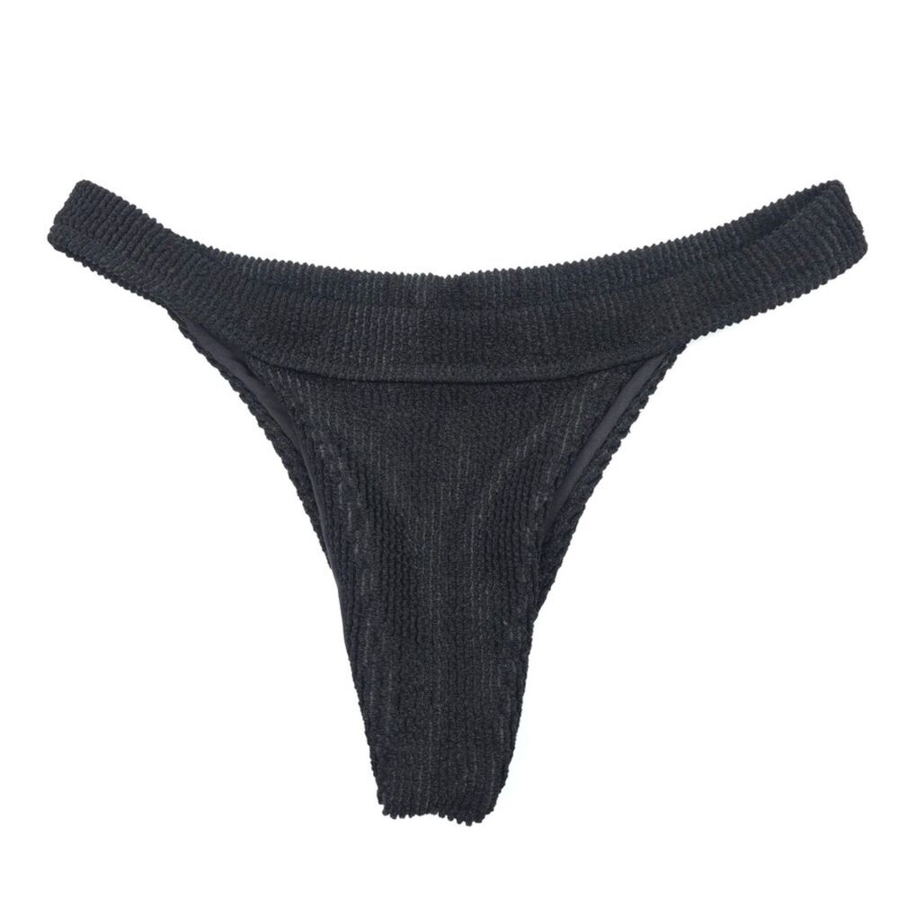 NEW Frankies Bikinis Ribbed Knit Bikini Bottom 90s Y2k Minimal Clean Girl Resort
